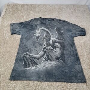 The Mountain Dragon Mens Graphic T-Shirt Tie Dye Short‎ Sleeve Men's Size XL